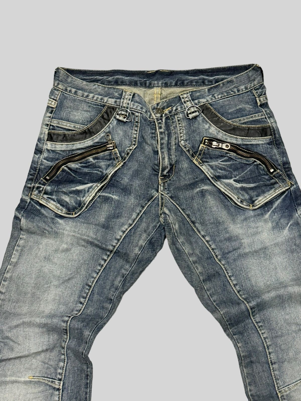 If Six Was Nine - PPFM JCURVE LEG 3D POCKET ZIPPER DENIM JEANS - 3