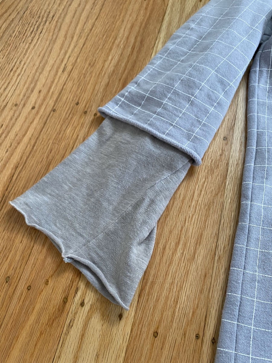 Check Grid 3/4 Sleeve Top - 3