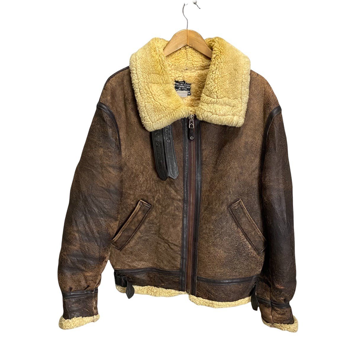 Other Designers Military - Vintage Avirex B3 Sheepskin Leather