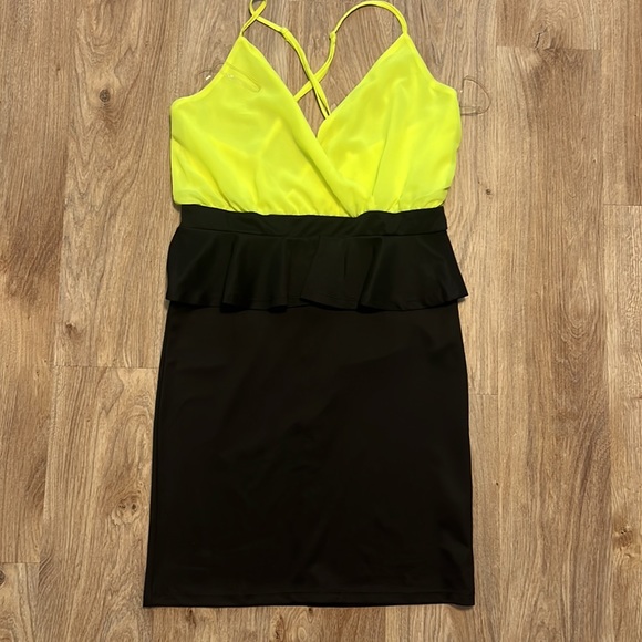 BLVD Neon Peplum Tank Dress - 14