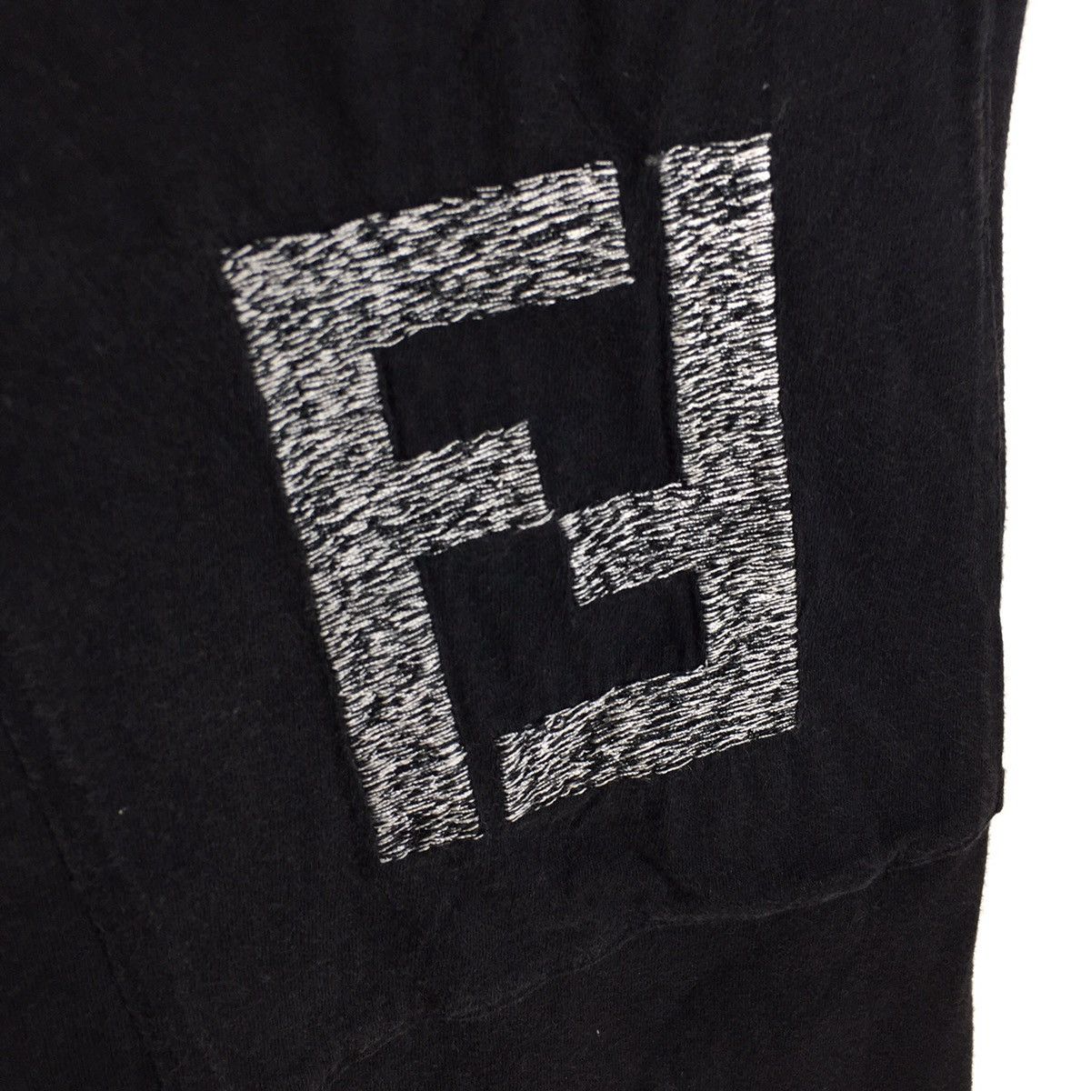 Rare!! FENDI Embroidered FF Logo Pocket T-shirt - 3