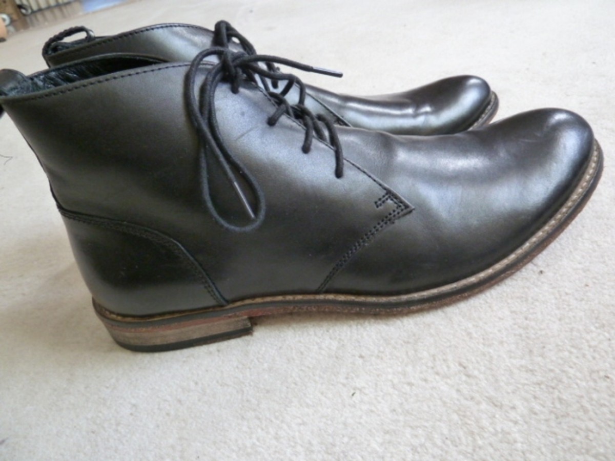 Ask The Missus - New Black Leather Desert High Tops Boots EU40 Fits 41 - 2
