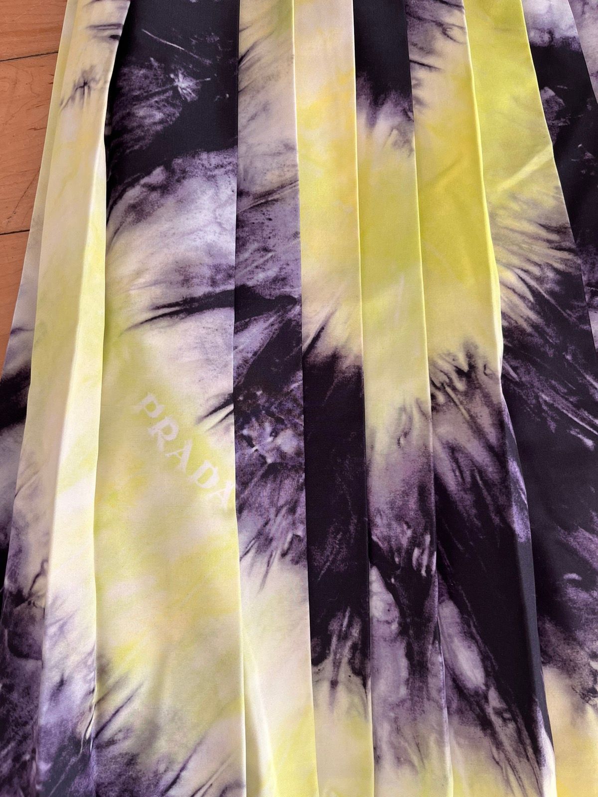 NWT - $2880 Prada pleated tie Dye Skirt - 3