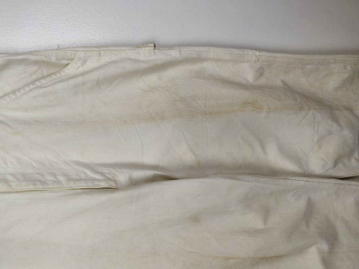 White Cargo Worker Pant Trouser - 6