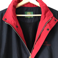 Paolo Gucci Red Leather selling Cropped Vintage Jacket