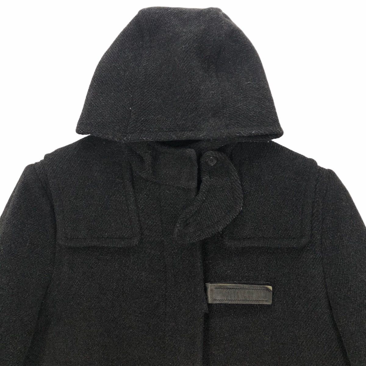 Prada Milano Wool Duffle Coat Hoodie Italian Designer Luxury - 4