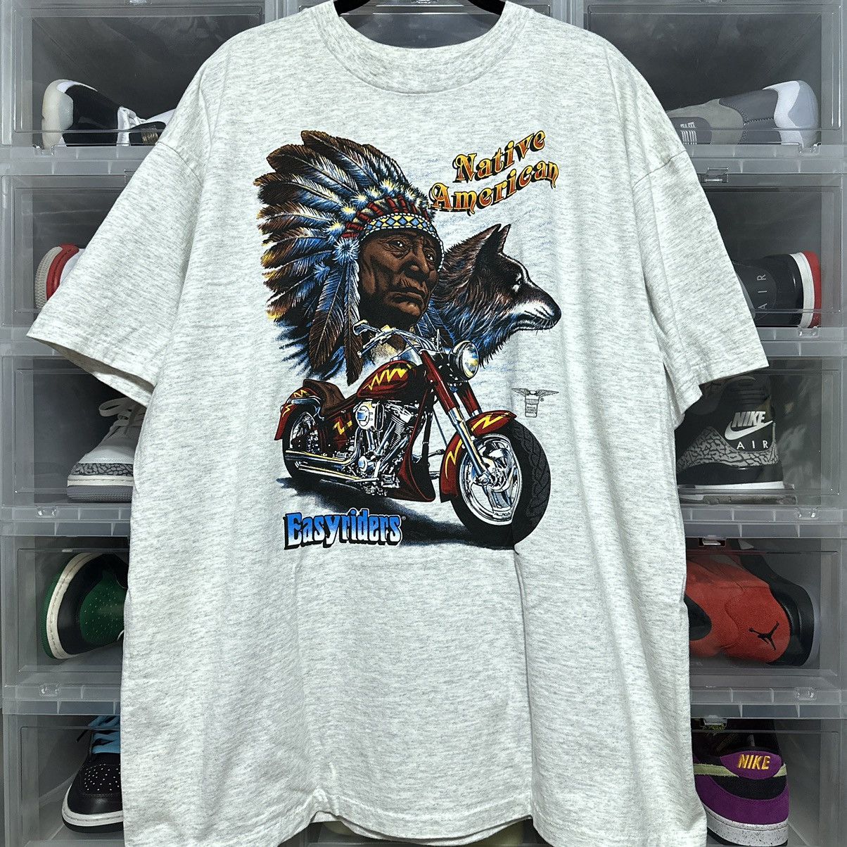 Vintage Easyriders Native American Motorcycle Tee XL - 1