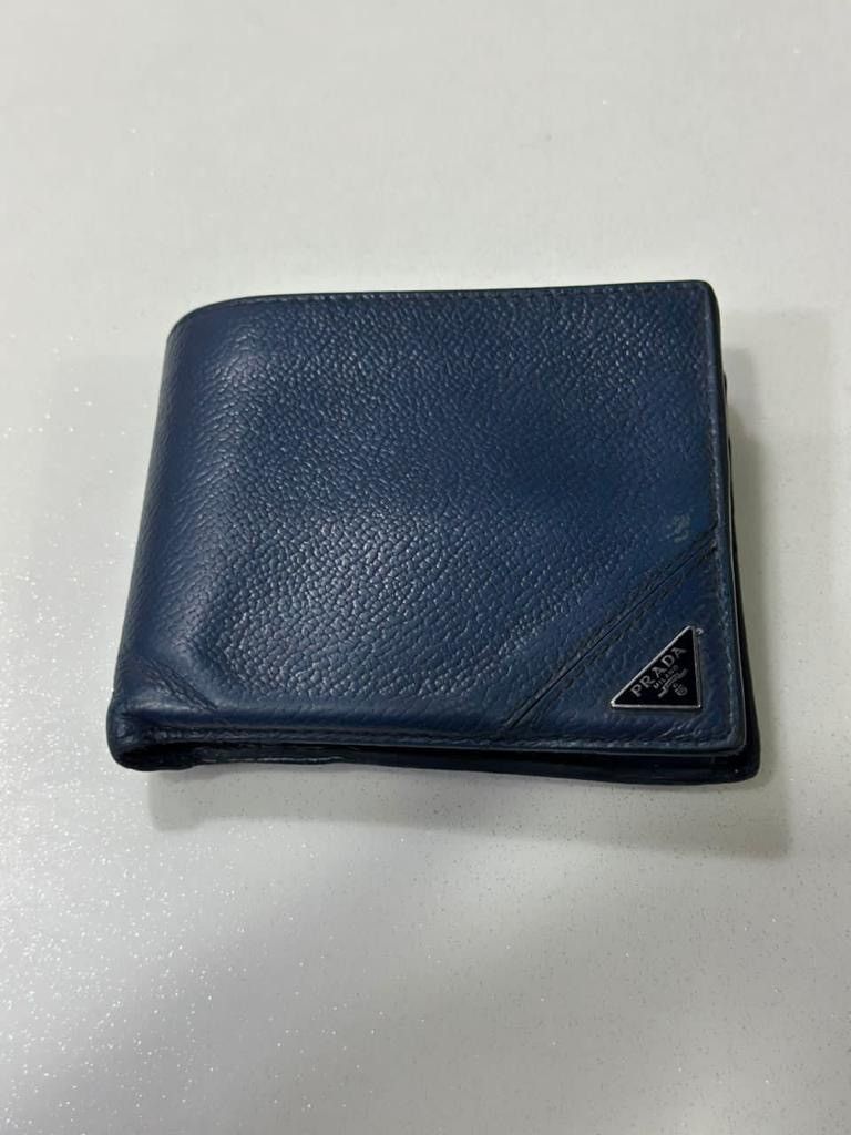 Authentic Prada Bifold Blue Men Wallet - 4