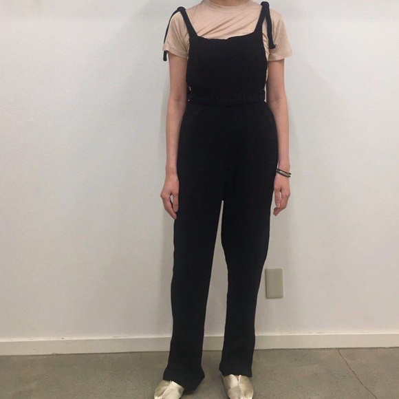 Baserange cepha jumpsuit black cotton rib - 3