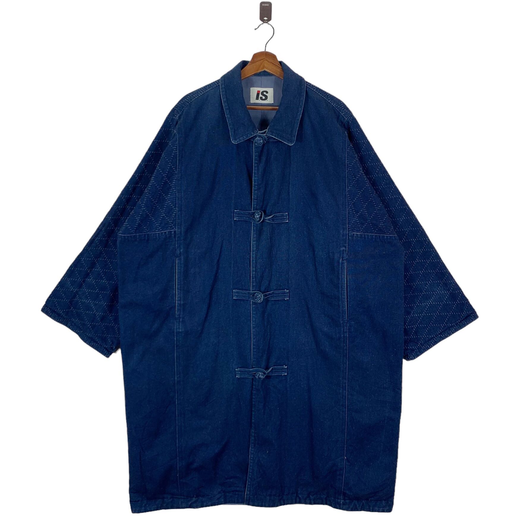 80s ACHIVAL CLOTHING ISSEY MIYAKE TSUMORI CHISATO DESIGN BORO DENIM INDIGO JACKET - 6