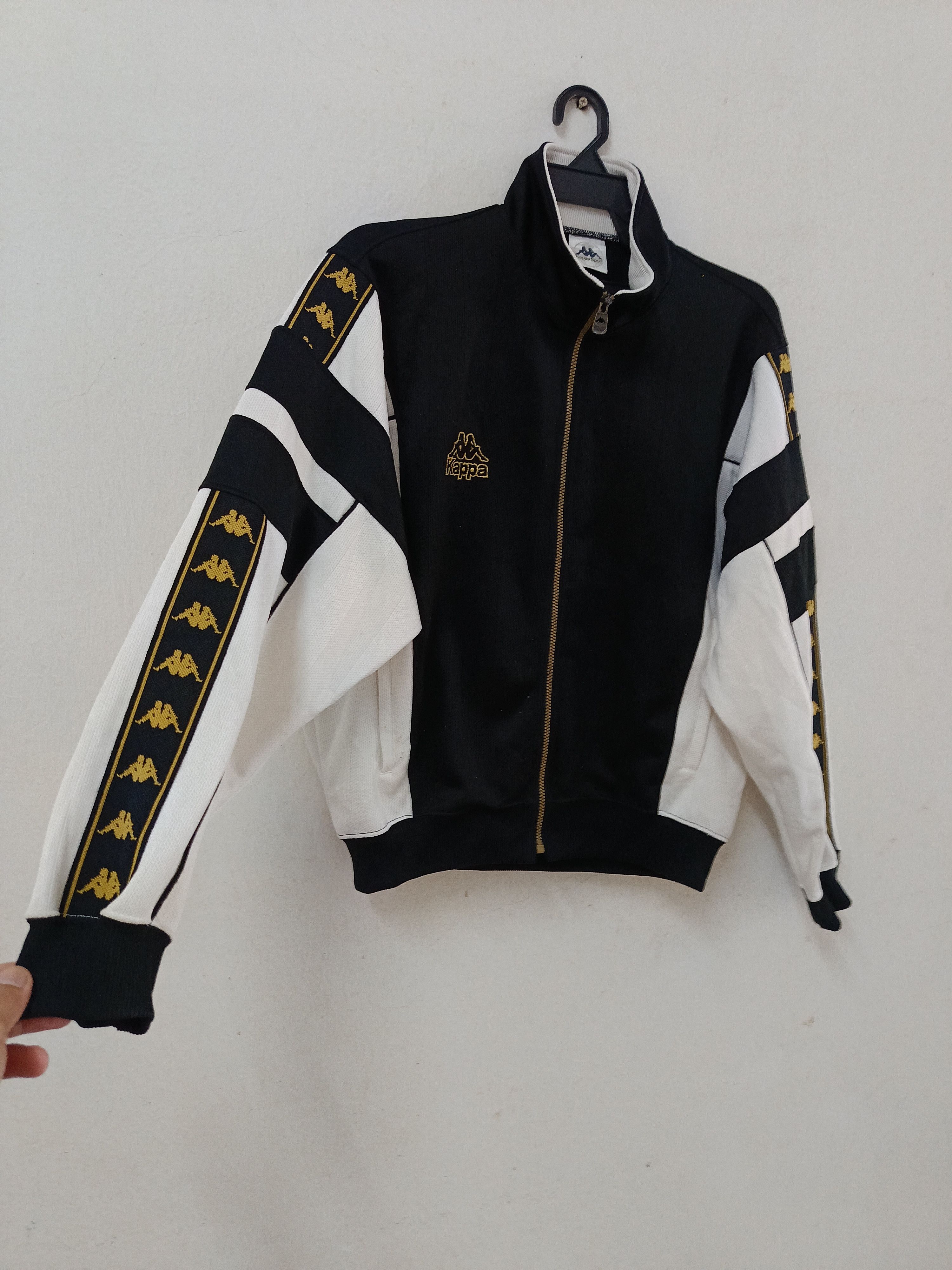 Vintage Kappa Track Jacket Black White Zip Up Windbreaker - 3