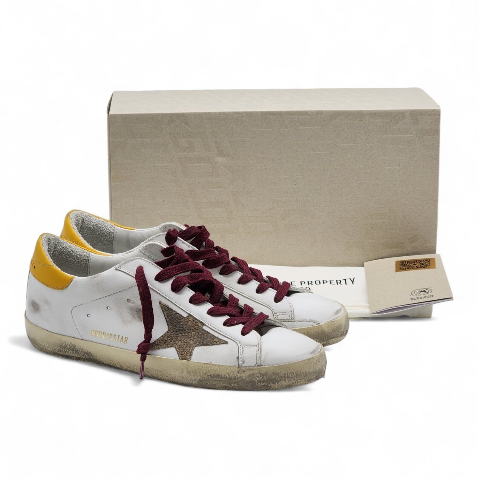 Super Star Classic Sneakers Leather White Yellow 40 $595 - 2