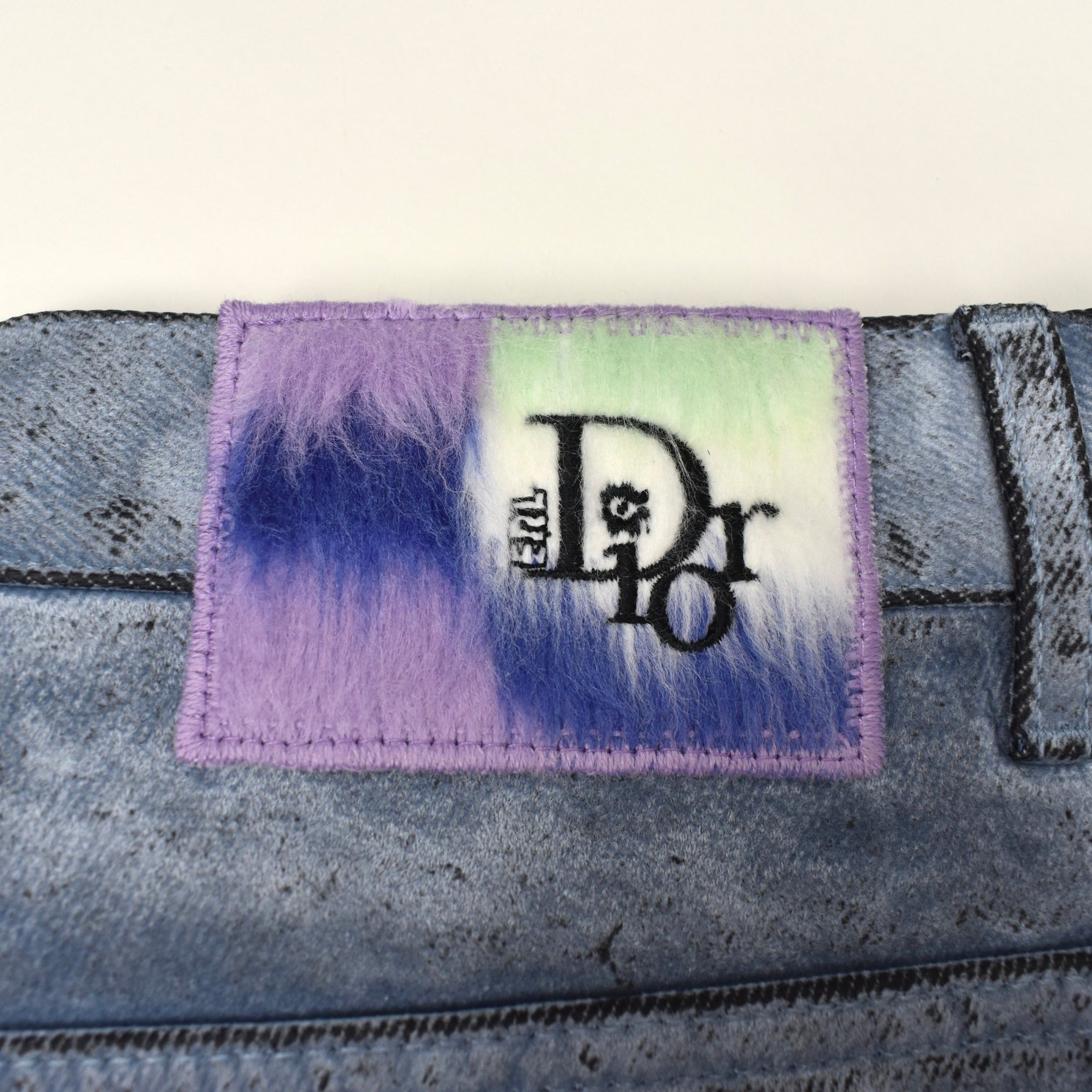 DIOR x ERL Velvet Flocked Denim Shorts Jorts SS23 - 3