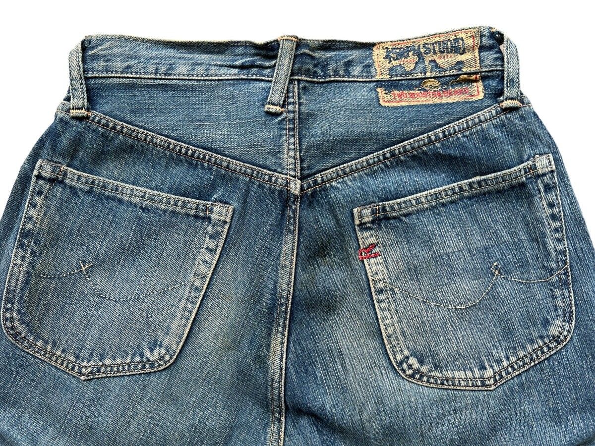 Vintage 45Rpm Japan Faded Distressed Baggy Jeans 26x33 - 9