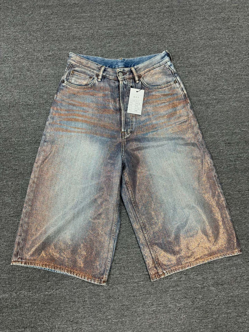 Acne Studios 26SS Metallic Denim Shorts - 1