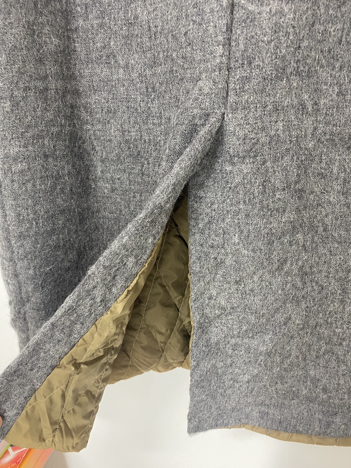 Kolor AW09 Alpaca Wool Long Jacket Quilted Inside Design - 9