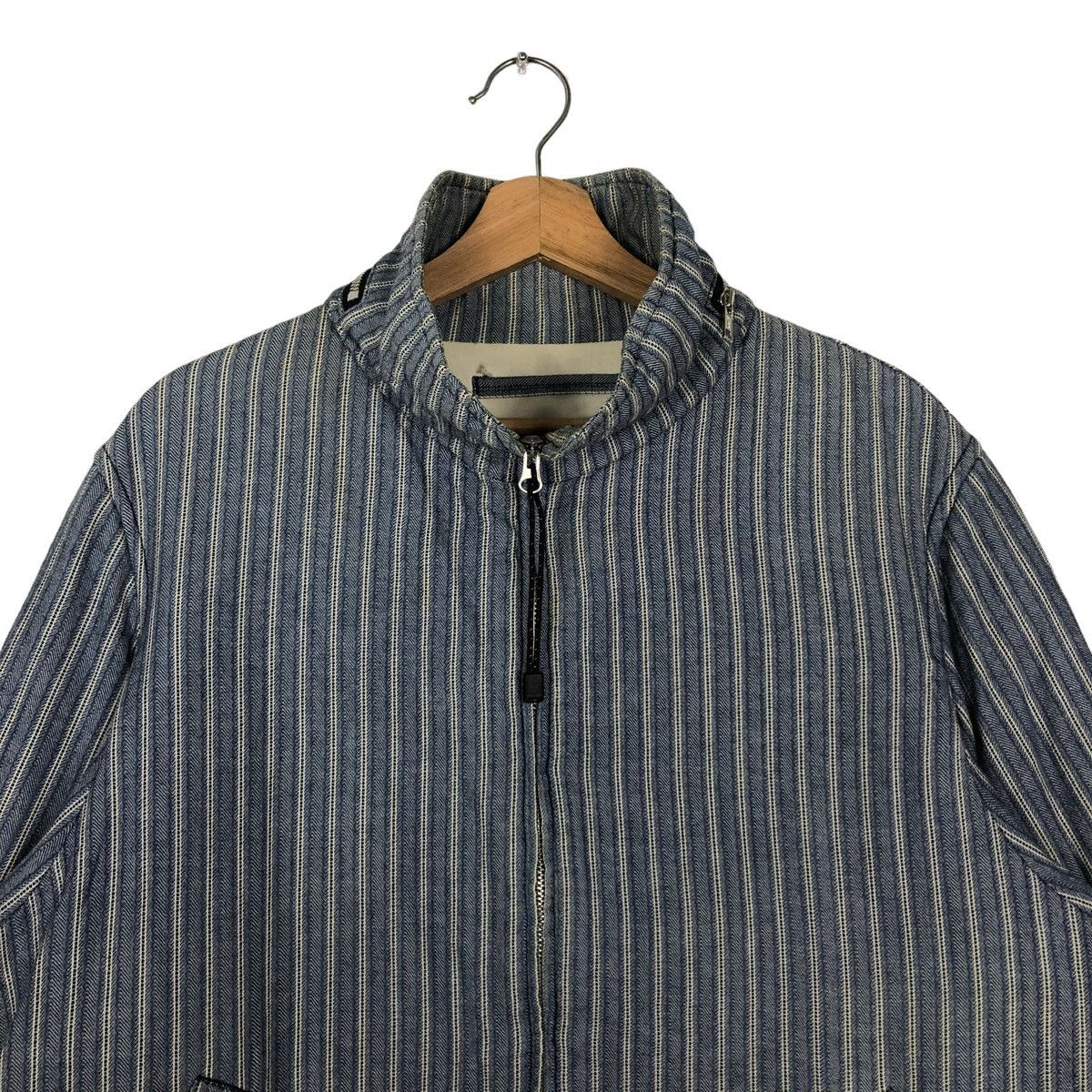 🔥90’s BOMBER JACKET PIN STRIPED CABANE DE ZUCCA ISSEY MIYAKE - 3