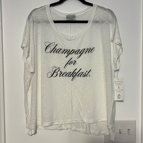 Royal Rabbit “Champagne For Breakfast” Boxy Burnout T-Shirt - 2