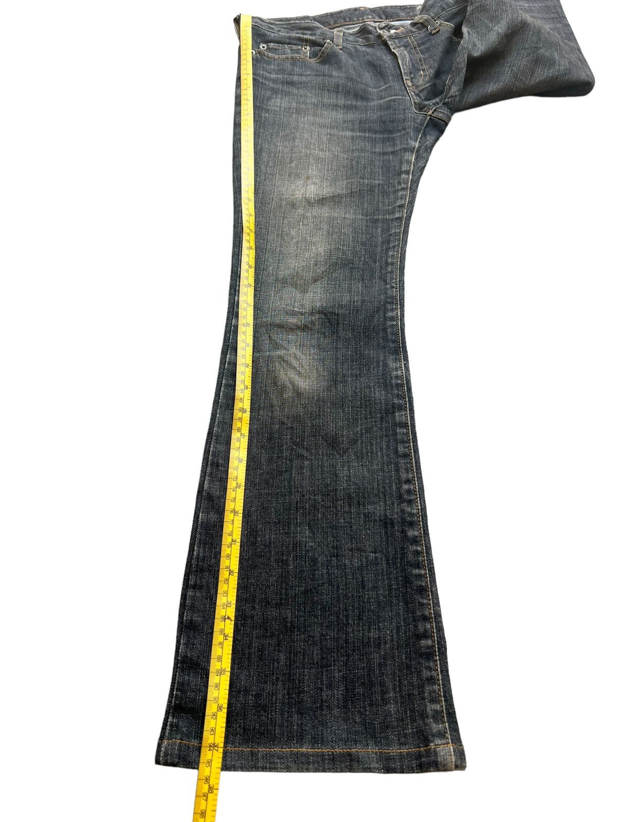 Uniqlo Black Low Rise Bootcut Flare Denim Jeans 30x29 - 11
