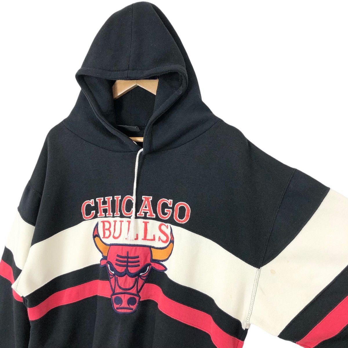 Vintage NBA Chicago Bulls Tricolour Hoodie Sweatshirt - 3