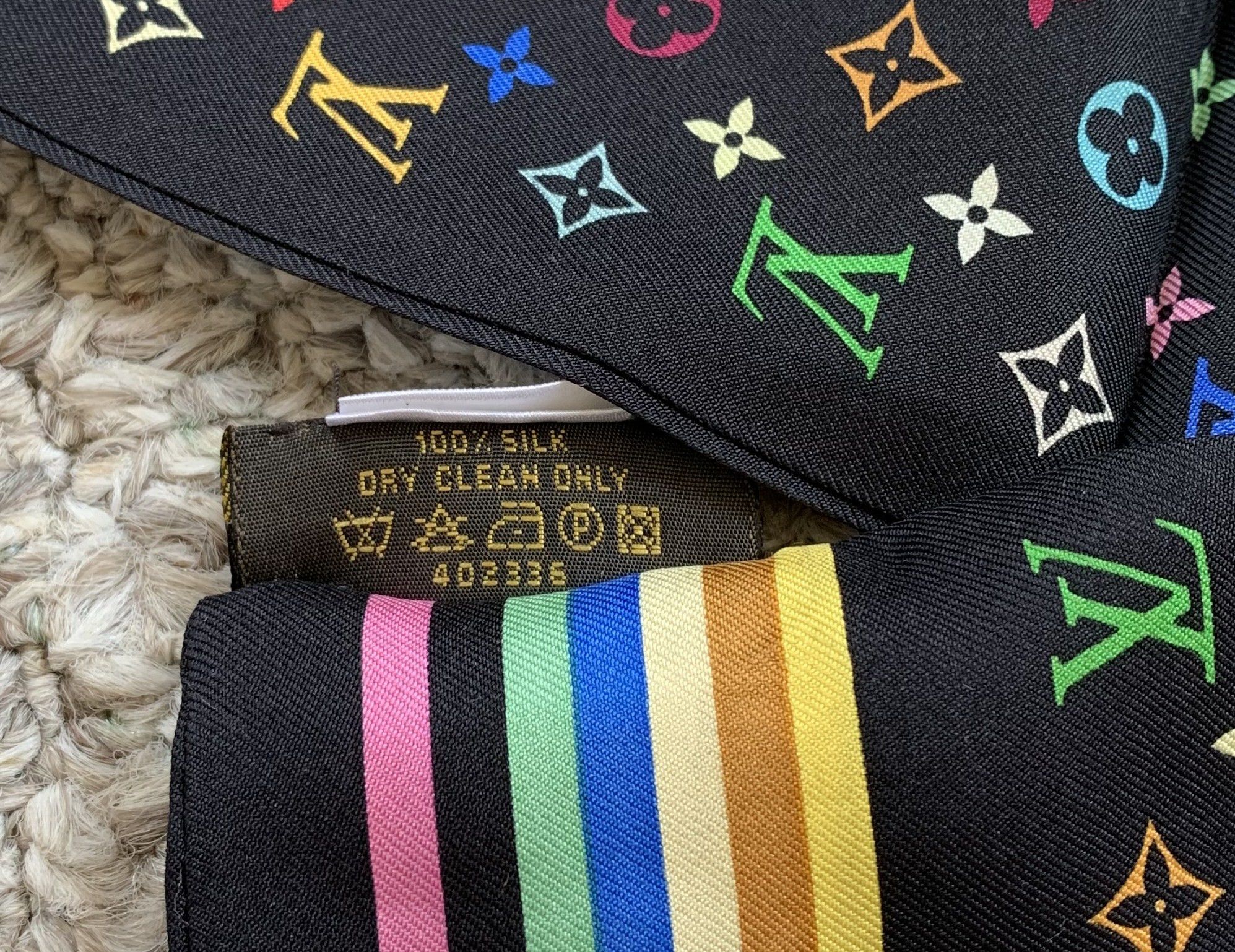 S/S 2003 Louis Vuitton Murakami Monogram Silk Scarf - 9