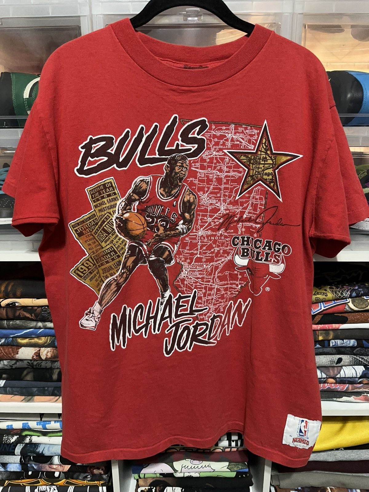 Vintage Michael Jordan Chicago Bulls Player Tee Large - 1