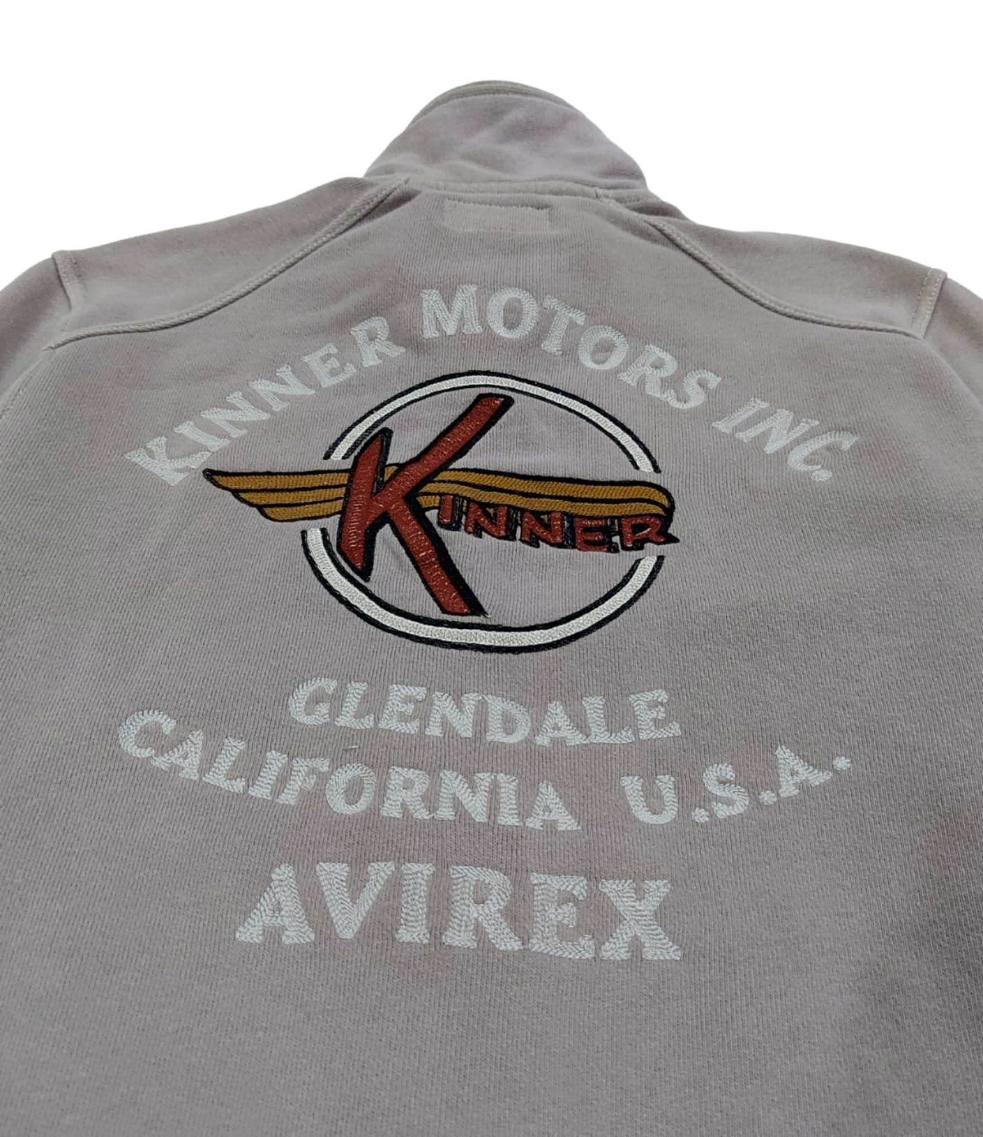 Military - RARE! VTG AVIREX "KINNER MOTORS INC." ZIP UP SWEATER - 6