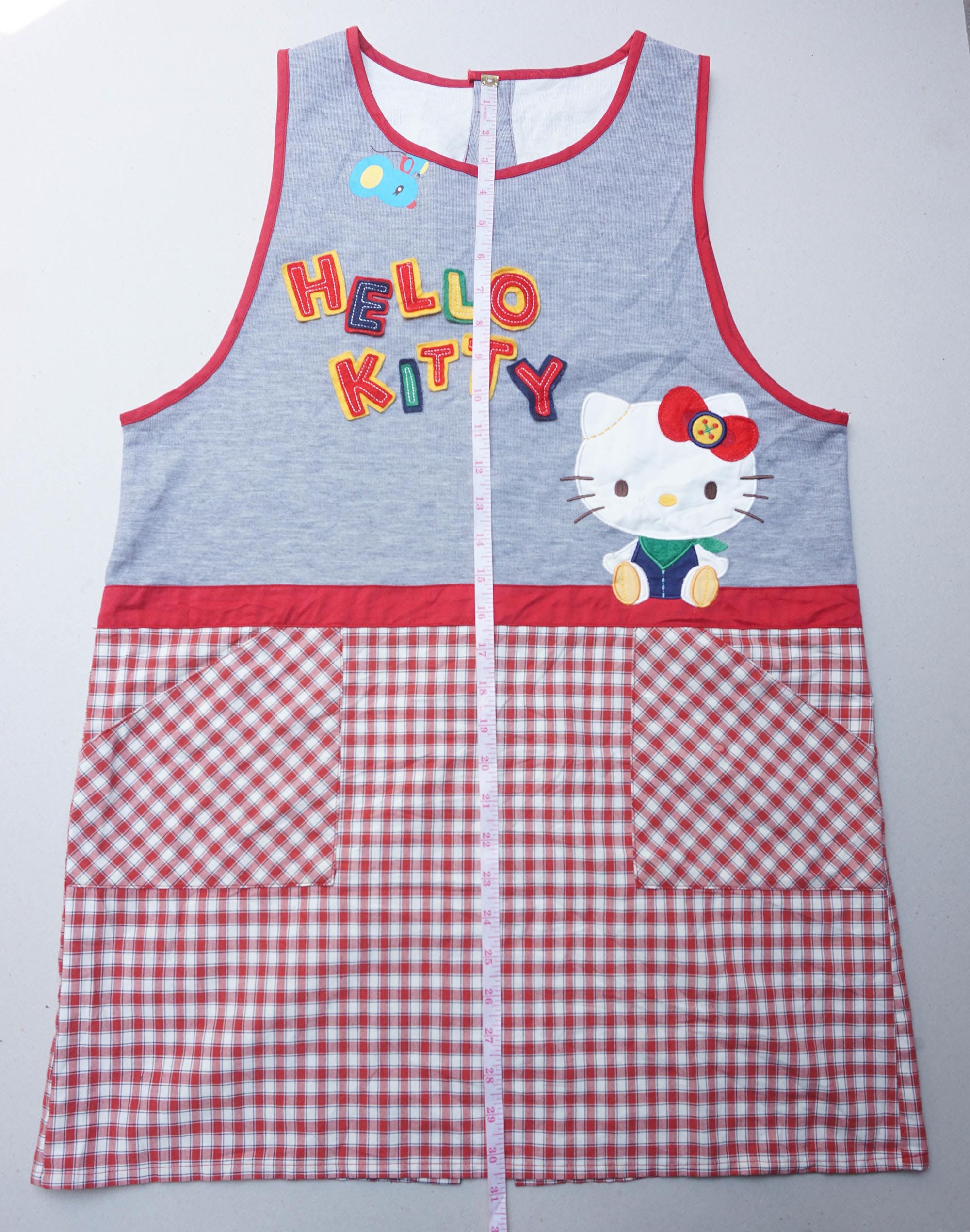 Japanese Brand - HELLO KITTY Patchwork & Checkered Apron - 13