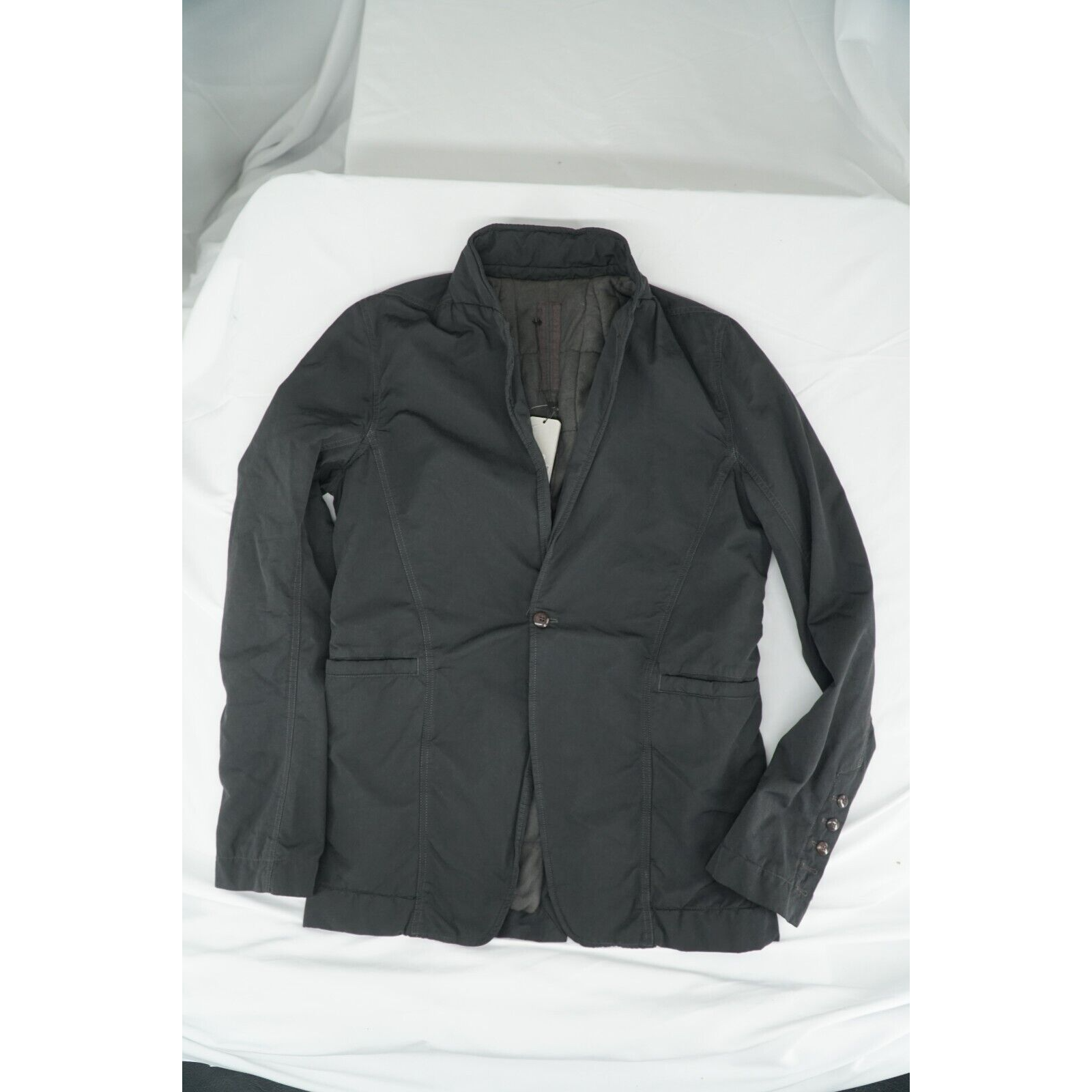 Rick Owens Drkshdw Long Black Blazer Quilted Murray - Large - 16