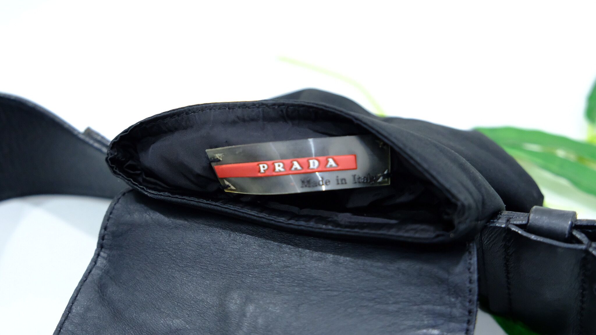 Black Prada belt waist bag pouch - 5