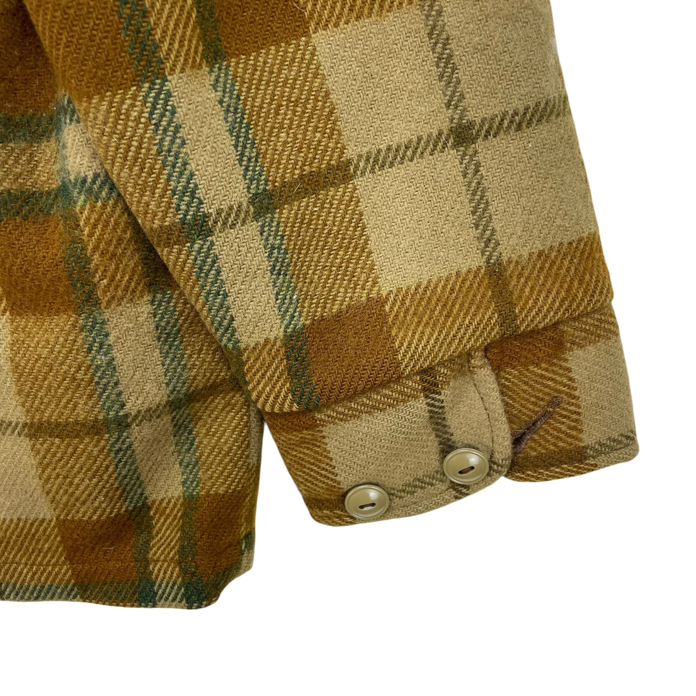 Vintage 60s Wool Rich Made In Usa Pure Wool Checked Warm Jacket - 5