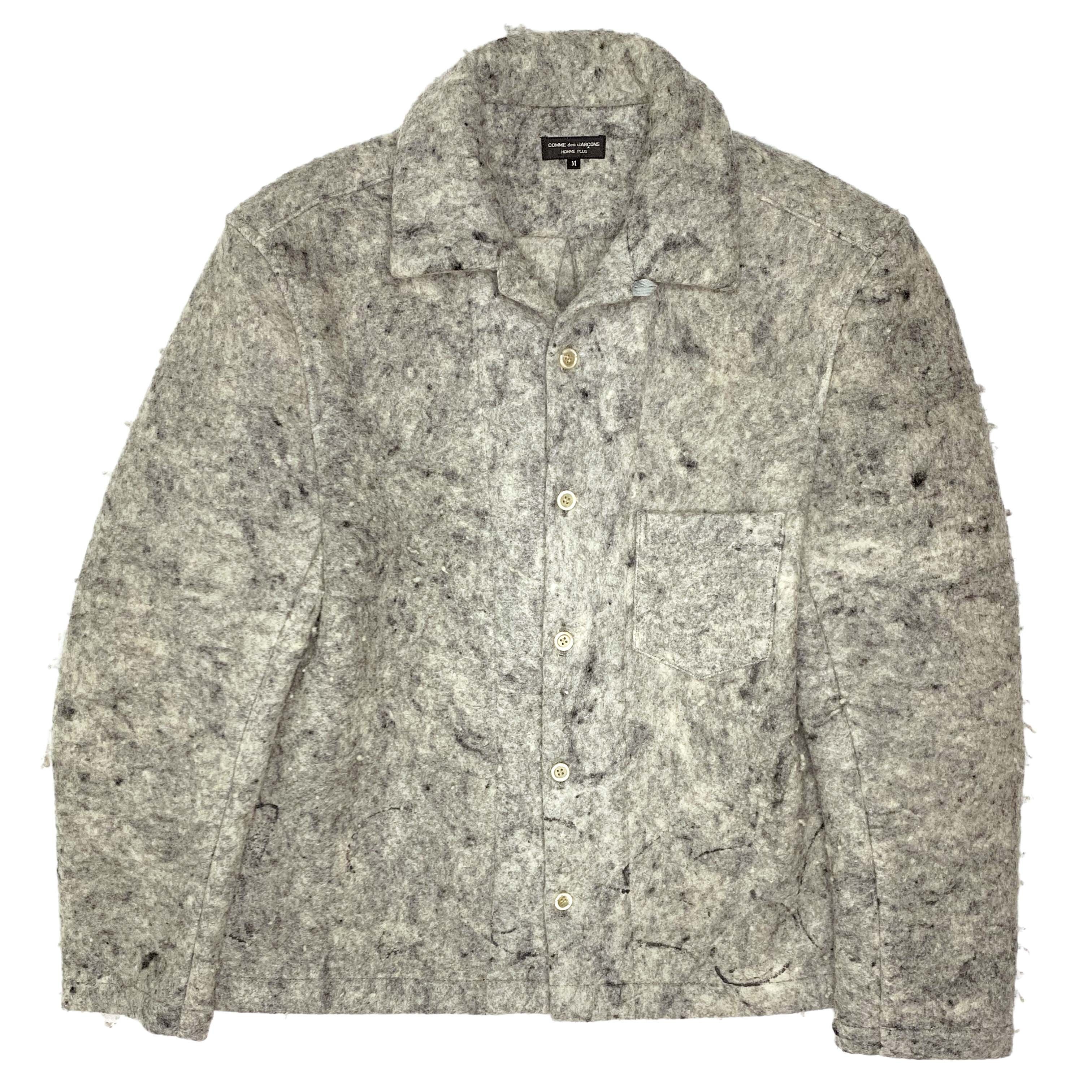 AW95 Numbered Oversized Pressed Wool Felt Jacket - 2