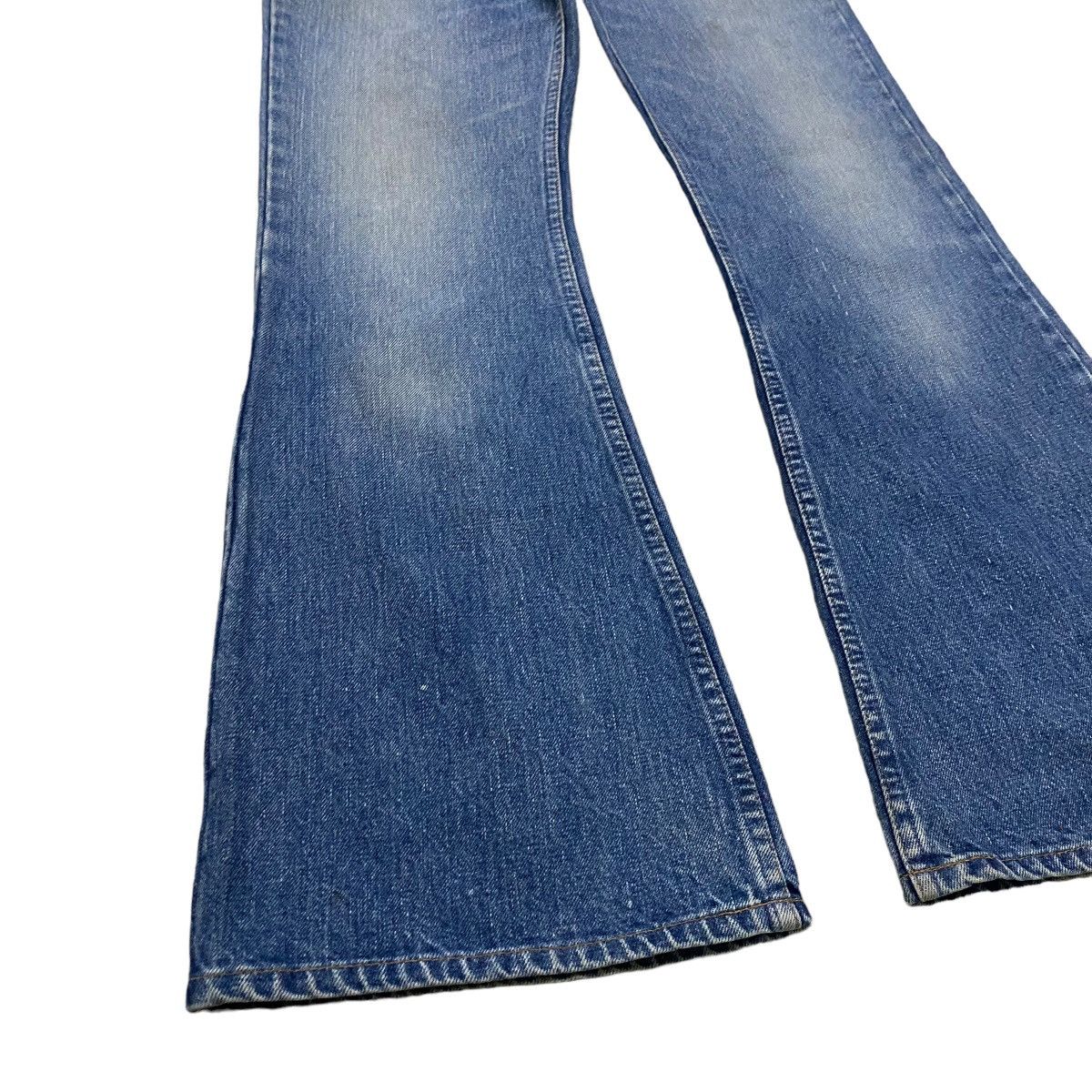 OrSlow Washed Blue Denim Super Flare Jeans - 7