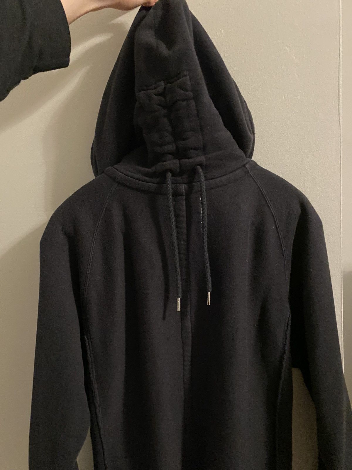 17aw raw hem hood drawstring jacket - 4