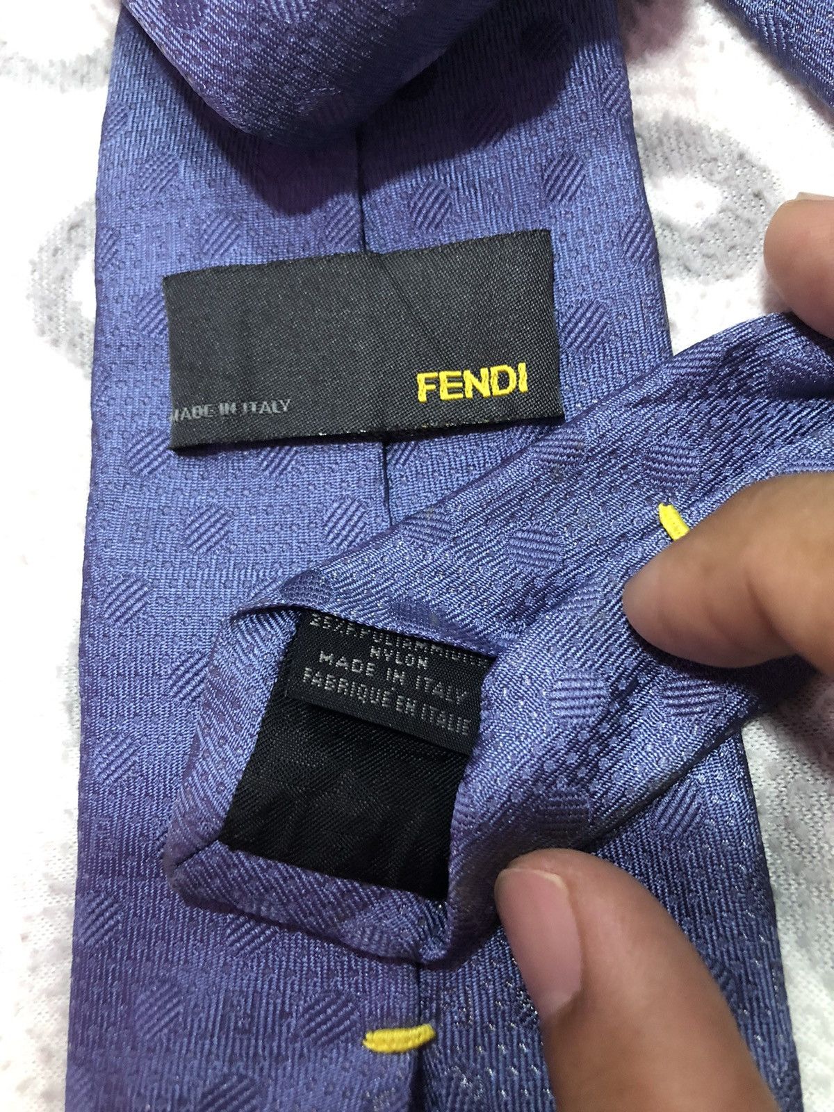 Authentic Fendi Monogram Neck Tie Made Italy - 4