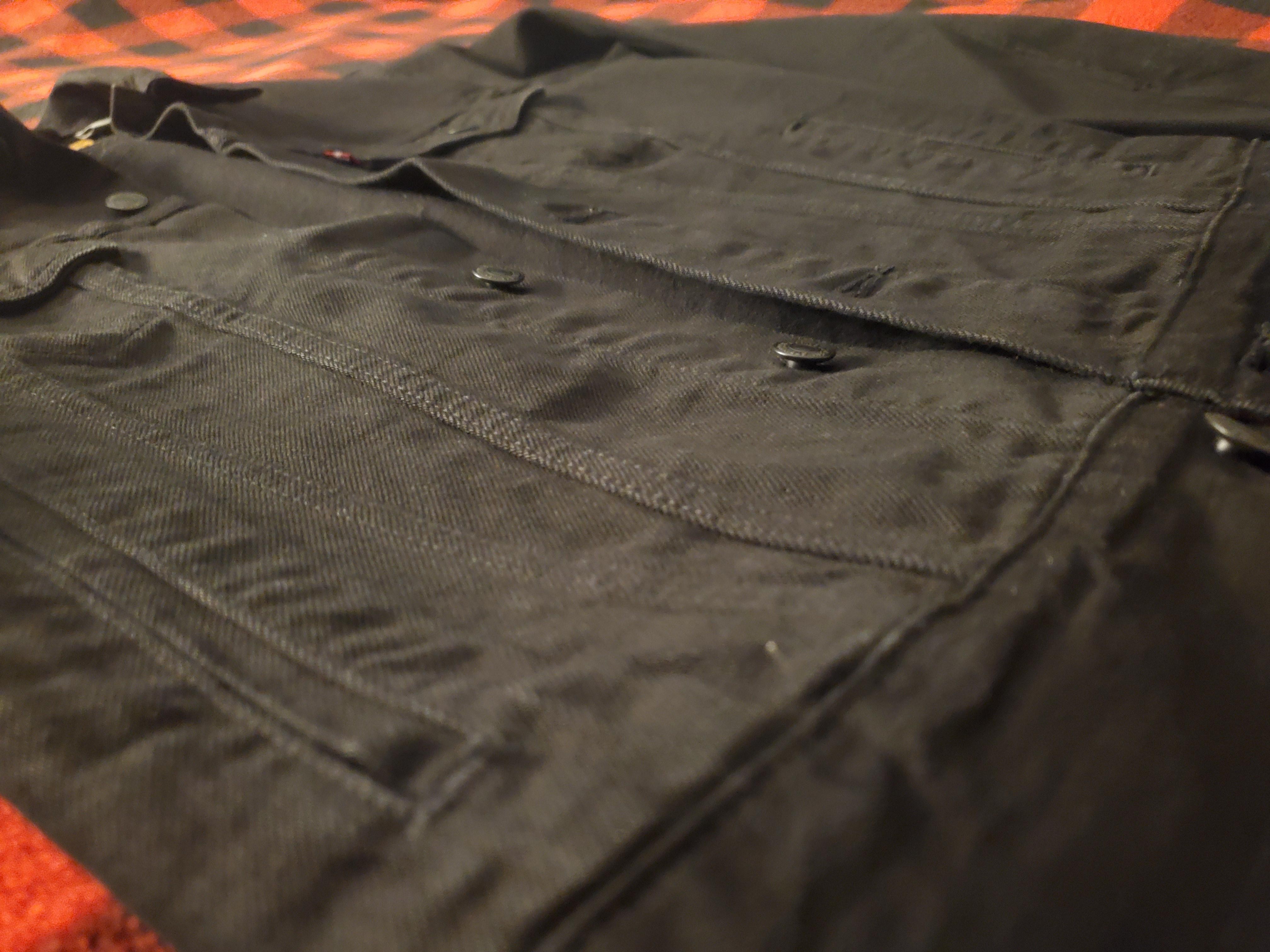 Black Denim Trucker Jacket - 7