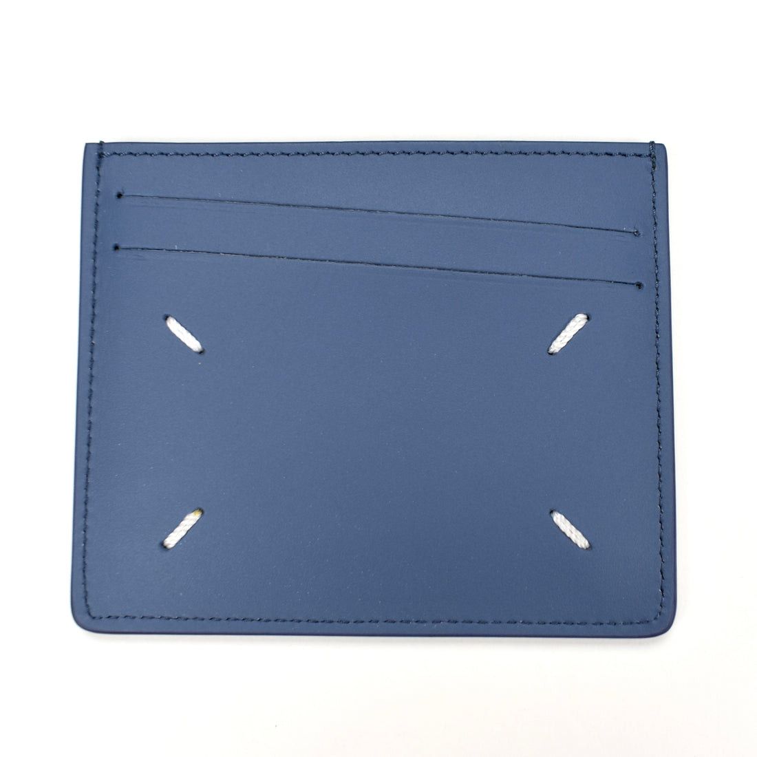 Maison Margiela Slate Blue Leather Card Holder - 1