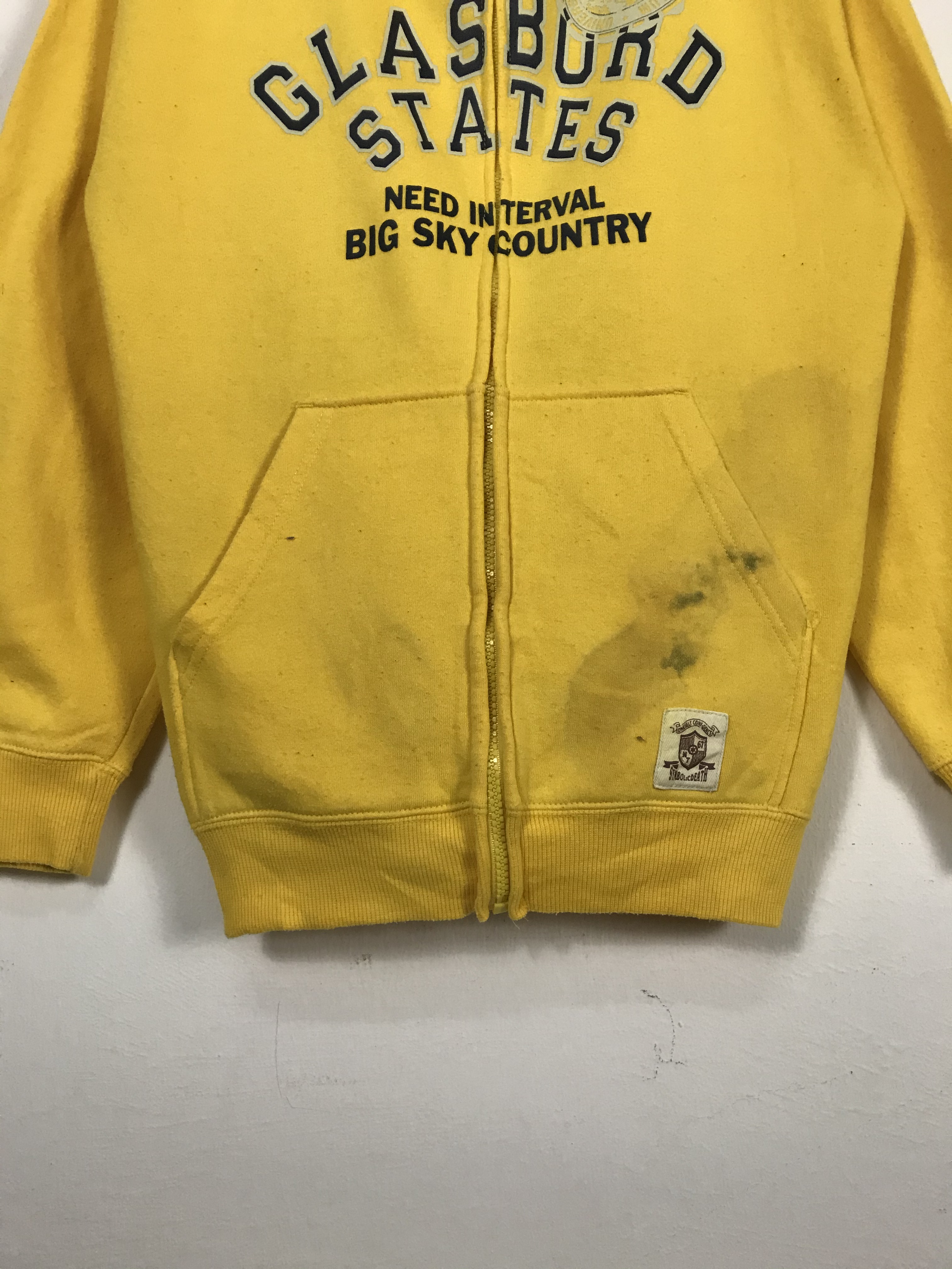 Japanese Brand - Glasboard States Yellow Hoodie Sweatshirt #2275 - 3