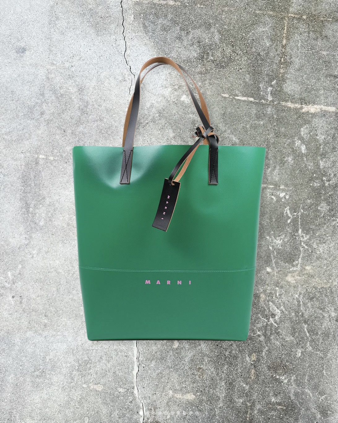 Tribeca logo-print faux-leather tote bag - 1