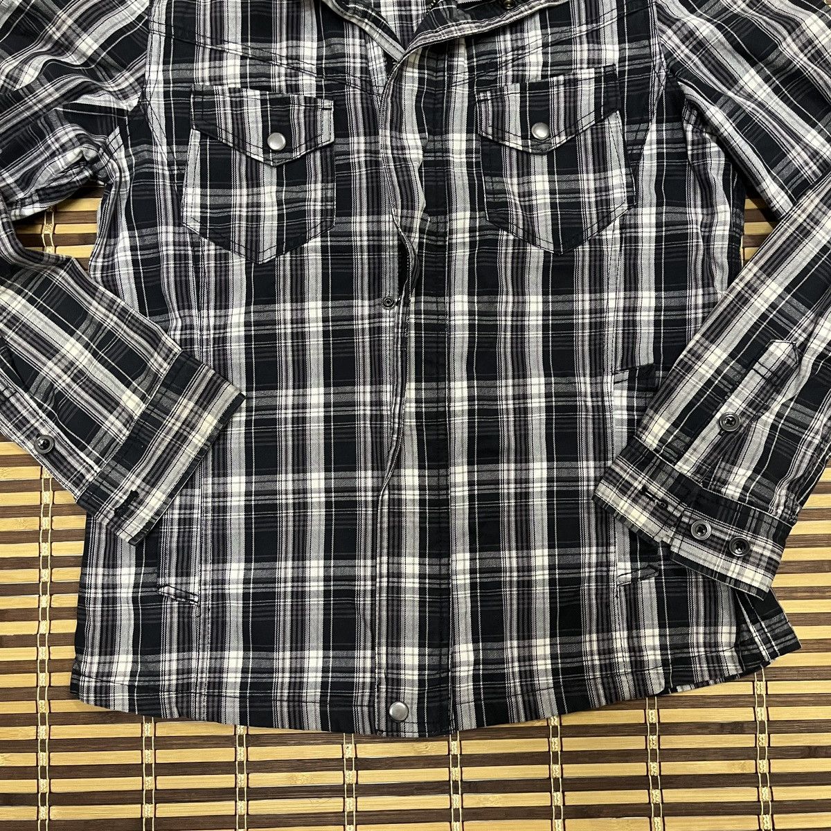 Vintage - Male & Co Slim Fit Flannel Matsuda Shirt Zipper - 8