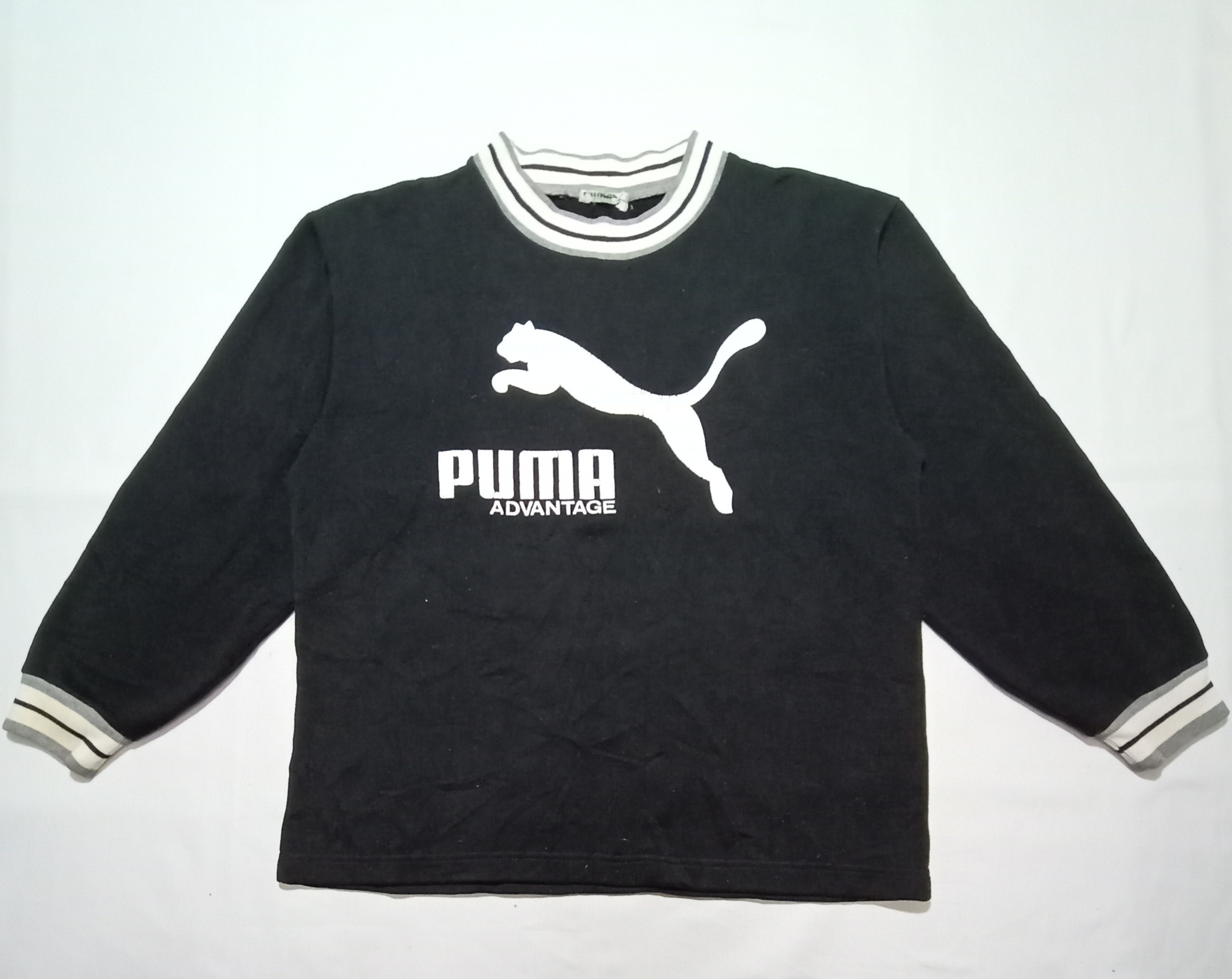 Puma Black Sweatshirt Pullover Jumper Big Logo Crewneck - 1