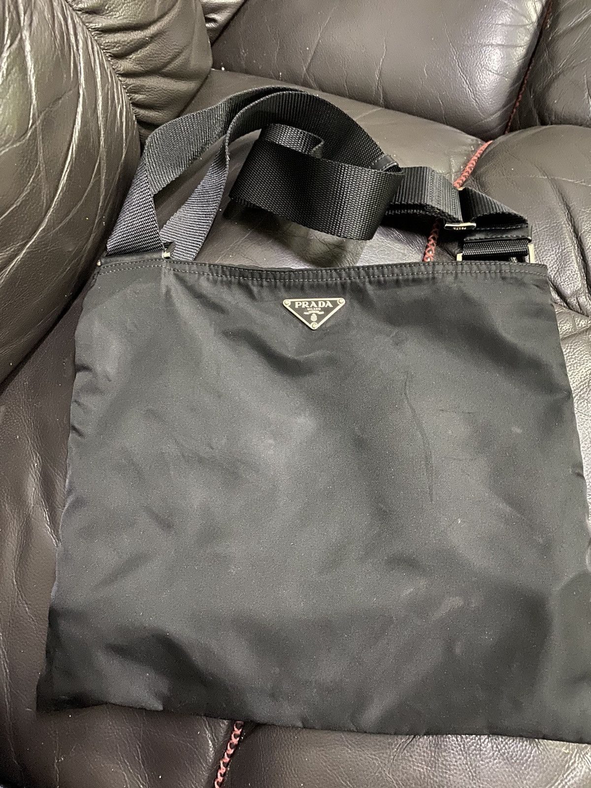 Authentic Prada Tessuto Nyalon Sling Crossbody Bag - 24