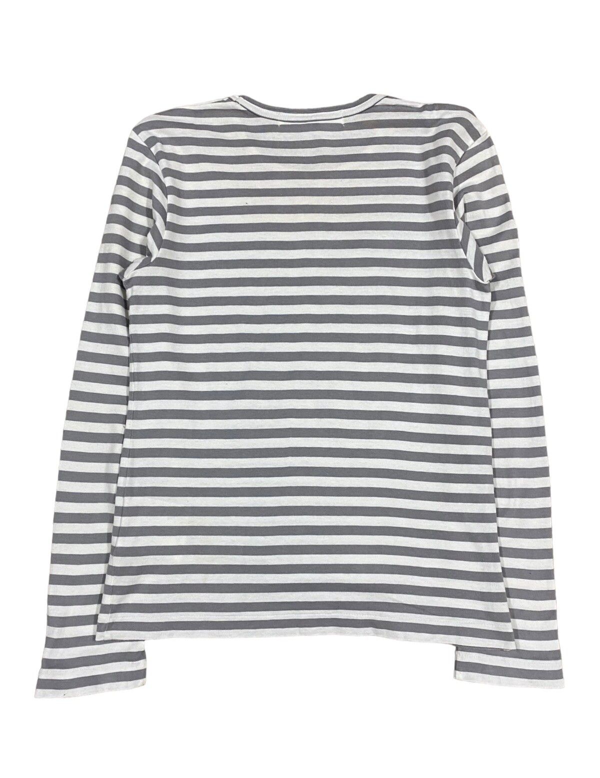 AD2015 Comme Des Garçons Play Striped Longsleeve Shirt - 7