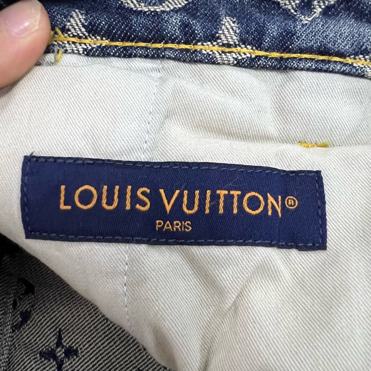 Louis Vuitton lv 25 early spring men's series monogram full print jeans - 3