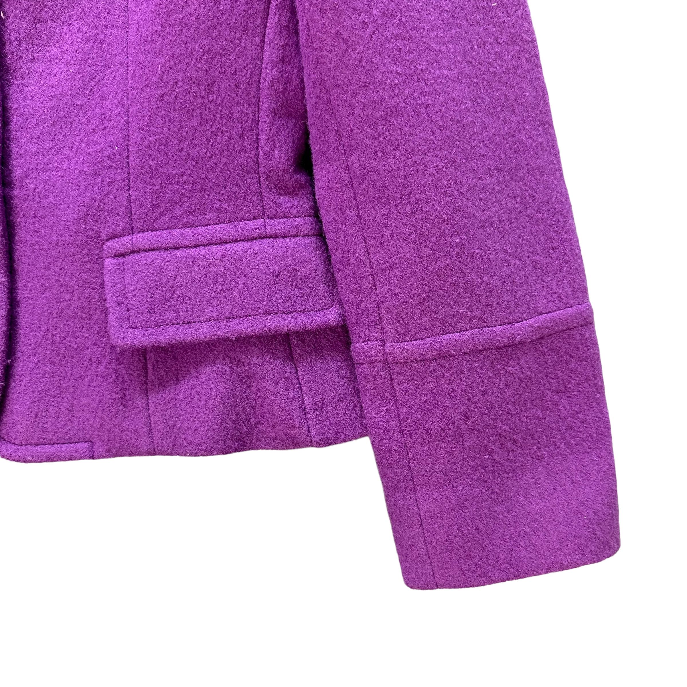Designer - Max Mara Purple Wool Double Collar Jacket #9132-60 - 5