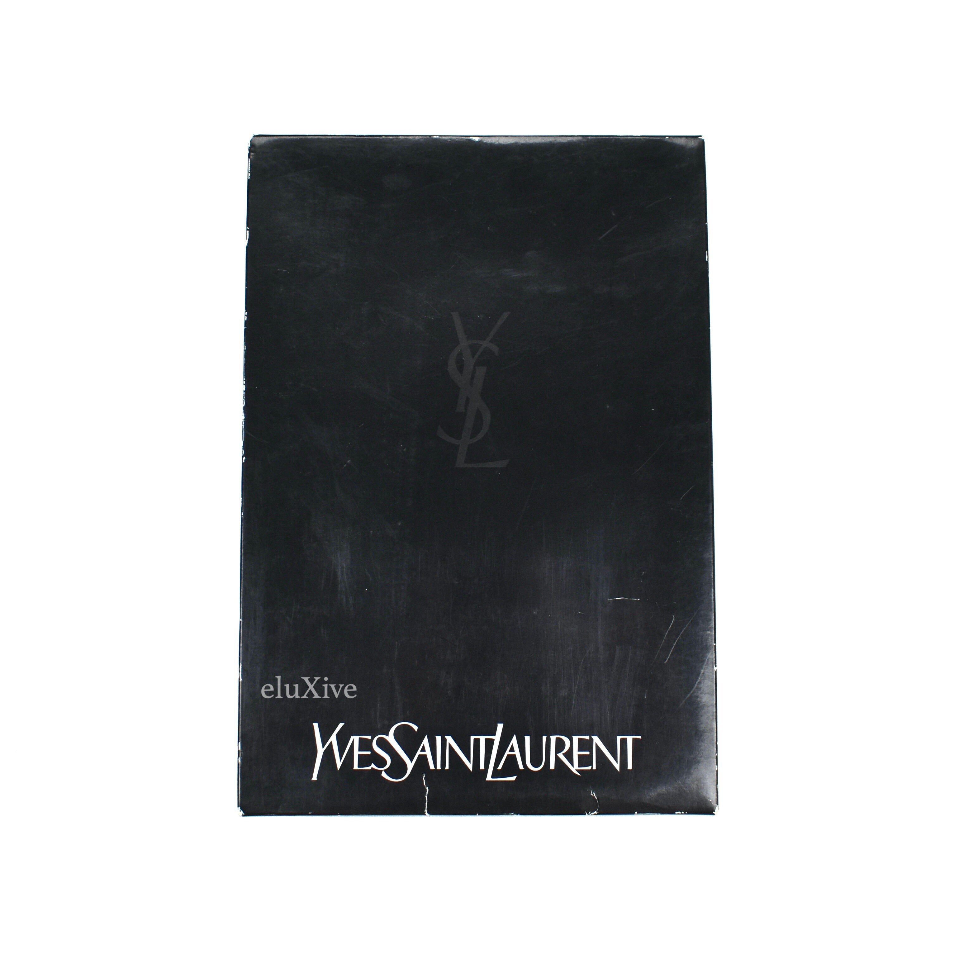 Yves Saint Laurent White/Blue Set of 2 YSL Logo Hand Towels - 4