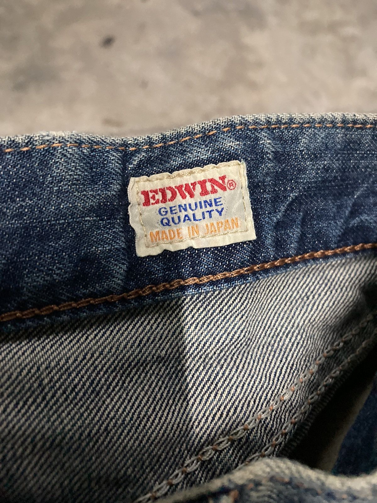 Rare‼️Edwin Distressed Patchwork Denim Jeans - 8