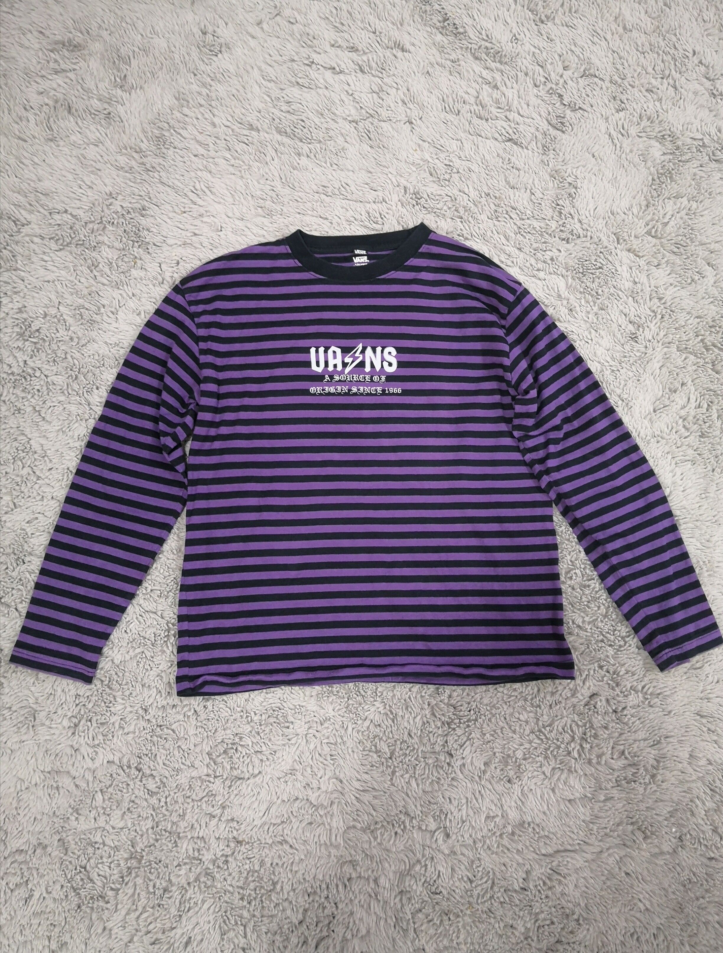 Vans Purple Stripes Long Sleeve T-shirt - 1