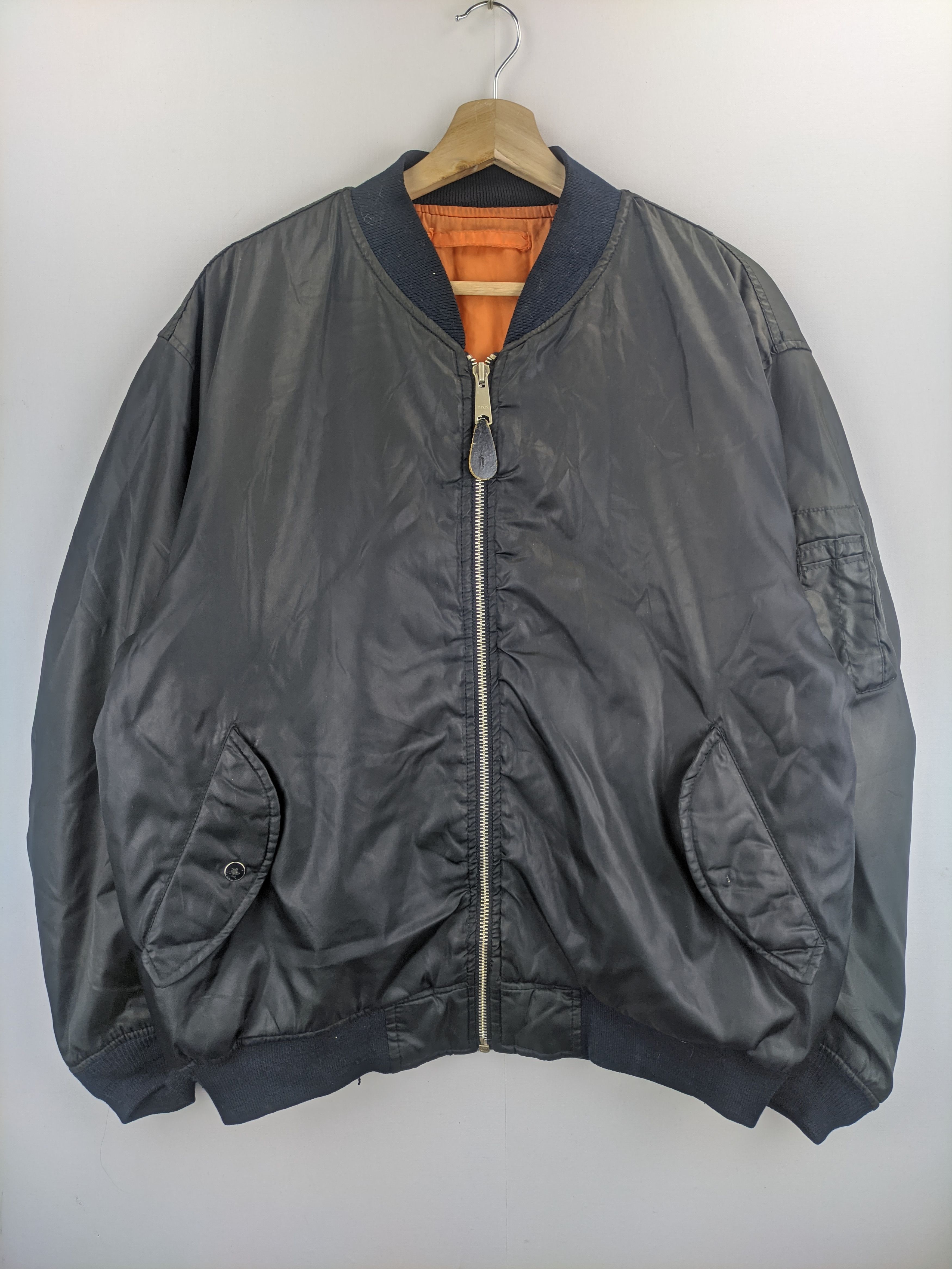 Vintage - Steals🔥Bomber Jacket Ma-1 Faded Black - 1