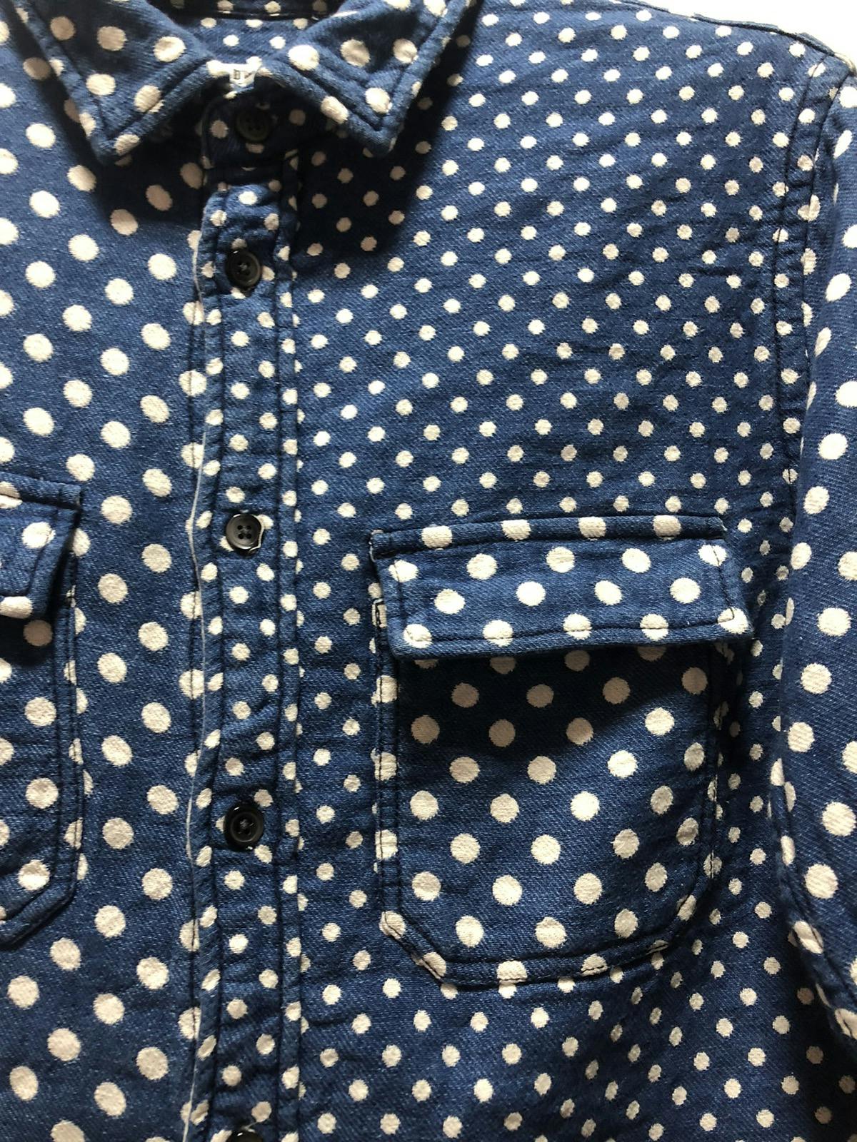 R NEWBOLD Shirt Flannel Japan Polka Dot Old And New - 3